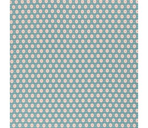 Baumwolle - Julia Blumen türkis